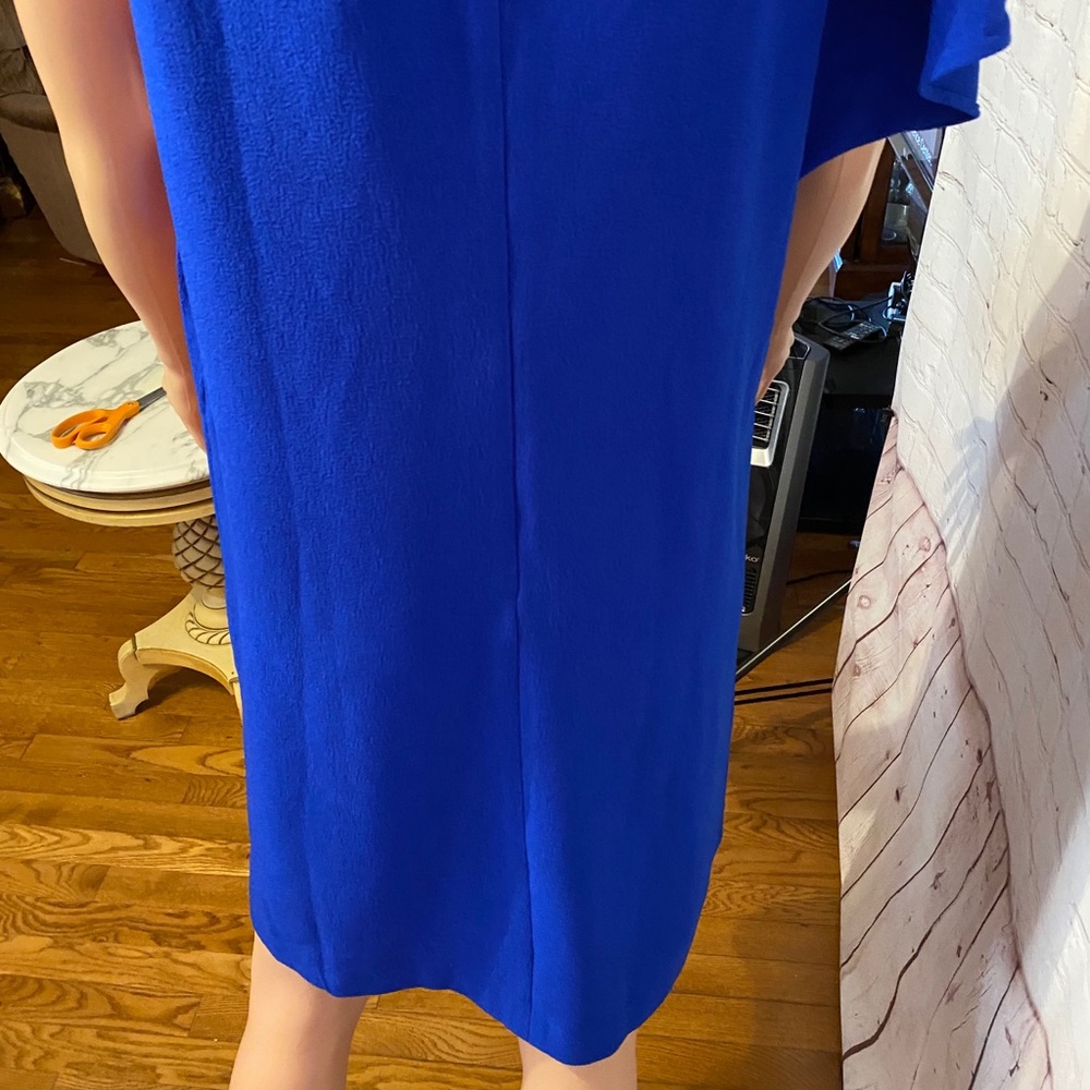 Chelsea 28 bright blue one shoulder dress NWT size medium - Picture 4 of 15